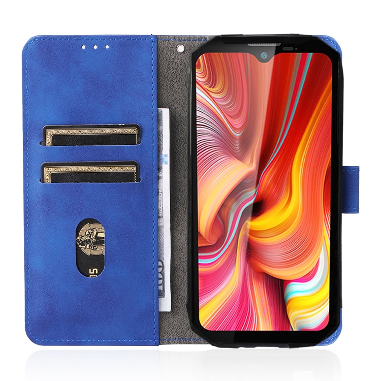 For DOOGEE S96 Pro Skin Feel Magnetic Buckle Calf Texture PU Phone Case(Blue)