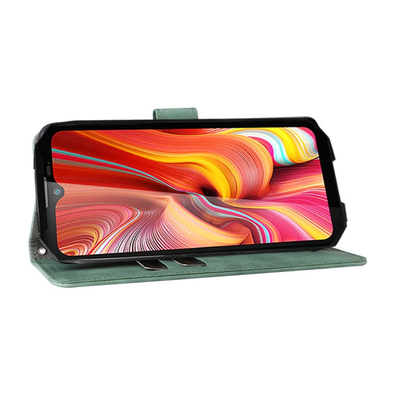 For DOOGEE S96 Pro Skin Feel Magnetic Buckle Calf Texture PU Phone Case(Green)