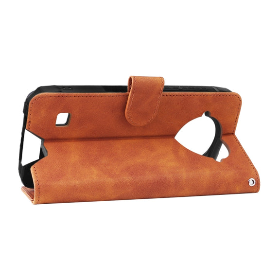 For DOOGEE S96 Pro Skin Feel Magnetic Buckle Calf Texture PU Phone Case(Brown)