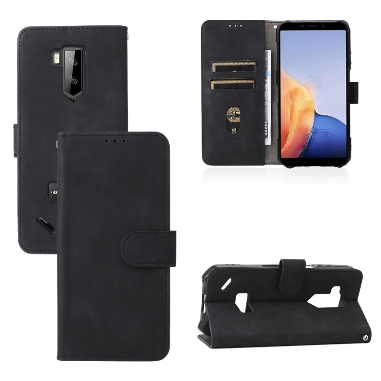 For Ulefone Armor X9 Skin Feel Magnetic Buckle Calf Texture PU Phone Case(Black)