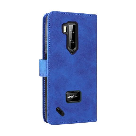 For Ulefone Armor X9 Skin Feel Magnetic Buckle Calf Texture PU Phone Case(Blue)