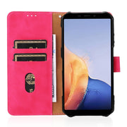 For Ulefone Armor X9 Skin Feel Magnetic Buckle Calf Texture PU Phone Case(Rose Red)