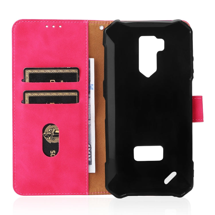 For Ulefone Armor X9 Skin Feel Magnetic Buckle Calf Texture PU Phone Case(Rose Red)