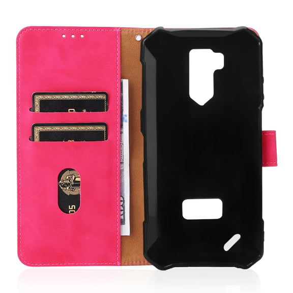 For Ulefone Armor X9 Skin Feel Magnetic Buckle Calf Texture PU Phone Case(Rose Red)