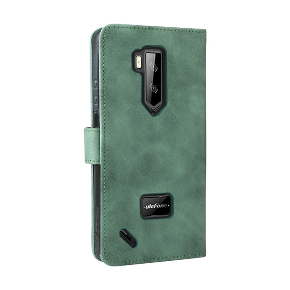 For Ulefone Armor X9 Skin Feel Magnetic Buckle Calf Texture PU Phone Case(Green)