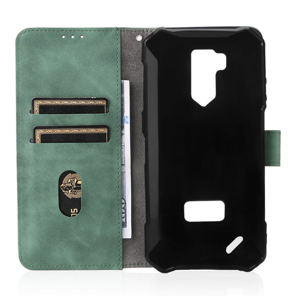 For Ulefone Armor X9 Skin Feel Magnetic Buckle Calf Texture PU Phone Case(Green)