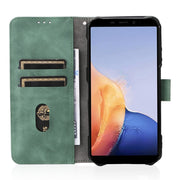 For Ulefone Armor X9 Skin Feel Magnetic Buckle Calf Texture PU Phone Case(Green)