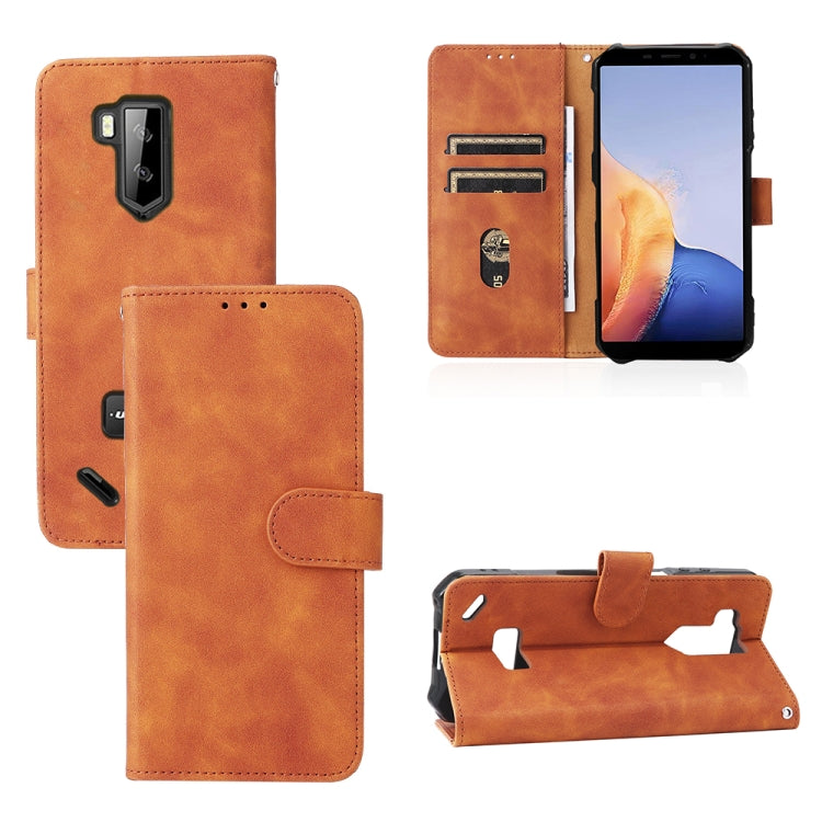 For Ulefone Armor X9 Skin Feel Magnetic Buckle Calf Texture PU Phone Case(Brown)