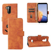For Ulefone Armor X9 Skin Feel Magnetic Buckle Calf Texture PU Phone Case(Brown)