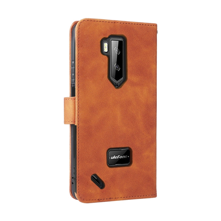 For Ulefone Armor X9 Skin Feel Magnetic Buckle Calf Texture PU Phone Case(Brown)