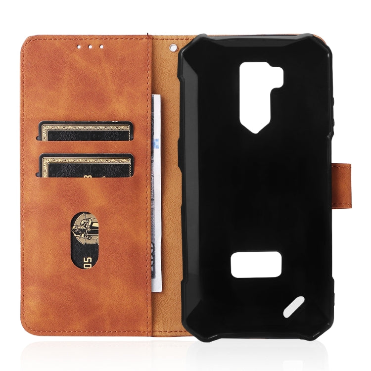 For Ulefone Armor X9 Skin Feel Magnetic Buckle Calf Texture PU Phone Case(Brown)