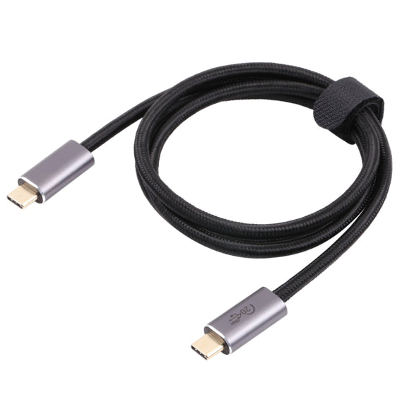 20Gbps USB 3.2 USB-C / Type-C Male to USB-C / Type-C Male Braided Data Cable, Cable Length:2m(Black)