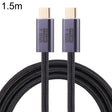 20Gbps USB 4 USB-C / Type-C Male to USB-C / Type-C Male Braided Data Cable, Cable Length:1.5m(Black) - Cable & Adapters by PMC TechLife | Online Shopping South Africa | PMC TechLife | Buy Now Pay Later Mobicred