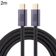 20Gbps USB 4 USB-C / Type-C Male to USB-C / Type-C Male Braided Data Cable, Cable Length:2m(Black) - Cable & Adapters by PMC TechLife | Online Shopping South Africa | PMC TechLife | Buy Now Pay Later Mobicred