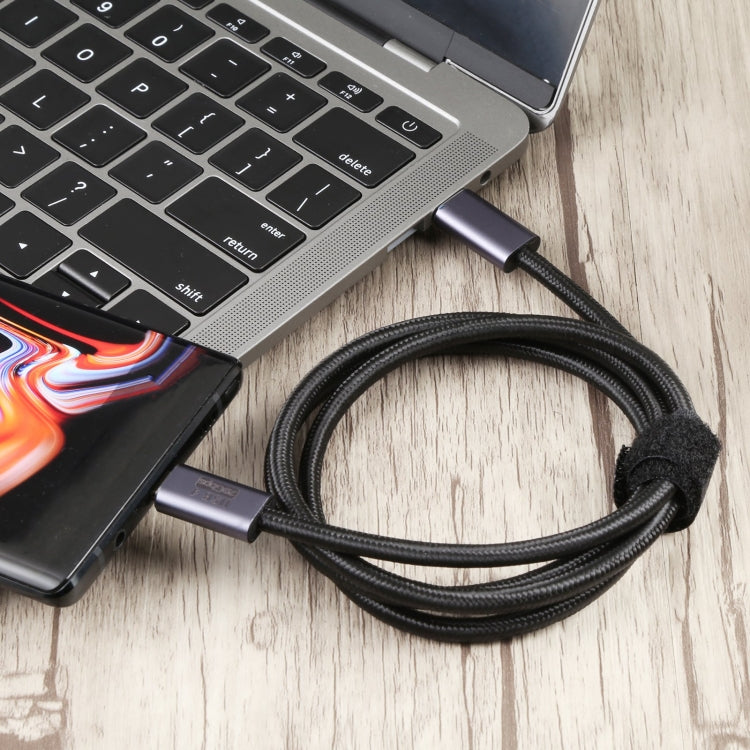 20Gbps USB 4 USB-C / Type-C Male to USB-C / Type-C Male Braided Data Cable, Cable Length:2m(Black)