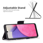 For Samsung Galaxy A33 5G Colored Drawing Leather Phone Case(Butterflies)
