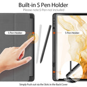 For Samsung Galaxy Tab S8 / Galaxy Tab S7 DUX DUCIS Domo Series Magnetic PU Leather Tablet Case(Black)