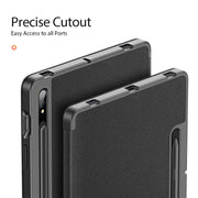 For Samsung Galaxy Tab S8 / Galaxy Tab S7 DUX DUCIS Domo Series Magnetic PU Leather Tablet Case(Black)