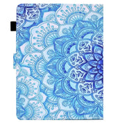 For 10 inch Tablet Electric Pressed TPU Leather Tablet Case(Green Flower)