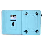 For 10 inch Tablet Electric Pressed TPU Leather Tablet Case(Green Flower)