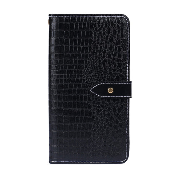 For TCL 20B idewei Crocodile Texture Horizontal Flip Leather Phone Case(Black)