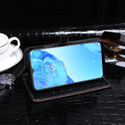 For TCL 20B idewei Crocodile Texture Horizontal Flip Leather Phone Case(Black)