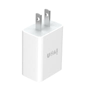 IVON AD-33 2 in 1 2.1A Single USB Port Travel Charger + 1m USB to Micro USB Data Cable Set, US Plug(White)