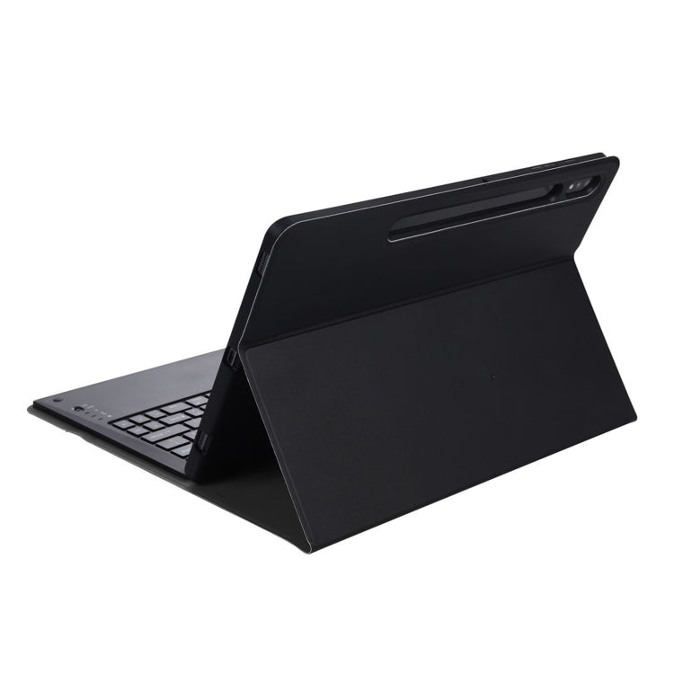 A800B Split Bluetooth Keyboard Leather Case with Holder & Pen Slot For Samsung Galaxy Tab S8+ X800(Black)