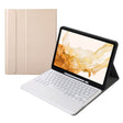 A800B Split Bluetooth Keyboard Leather Case with Holder & Pen Slot For Samsung Galaxy Tab S8+ X800(Gold) - Samsung Keyboard by PMC TechLife | Online Shopping South Africa | PMC TechLife