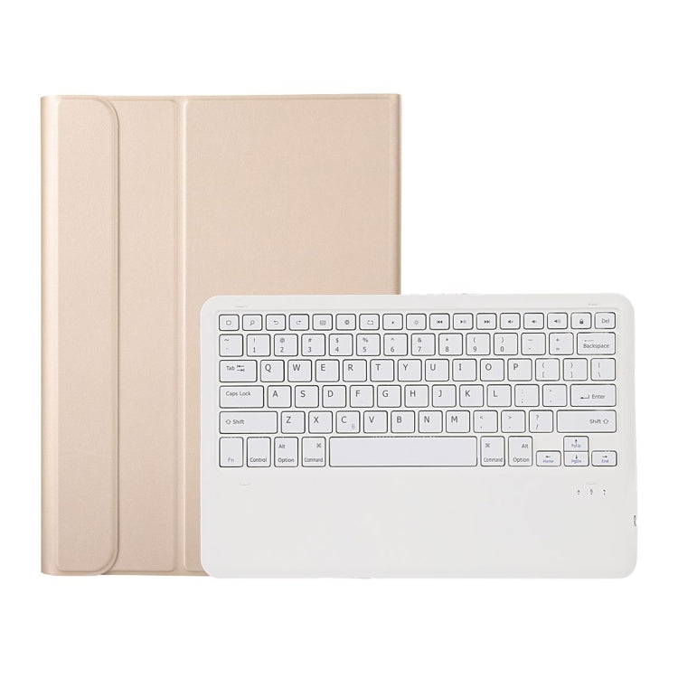 A800B Split Bluetooth Keyboard Leather Case with Holder & Pen Slot For Samsung Galaxy Tab S8+ X800(Gold)