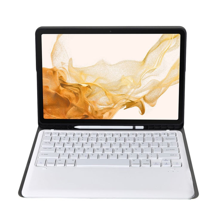 A800B Split Bluetooth Keyboard Leather Case with Holder & Pen Slot For Samsung Galaxy Tab S8+ X800(Gold)