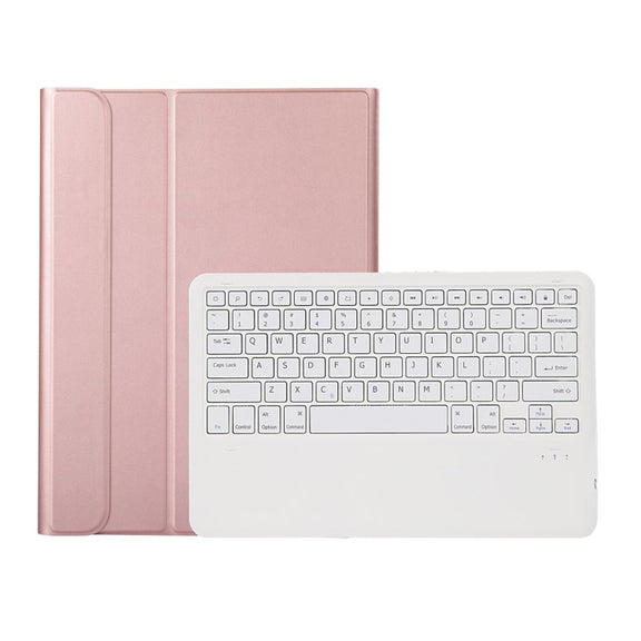 A800B Split Bluetooth Keyboard Leather Case with Holder & Pen Slot For Samsung Galaxy Tab S8+ X800(Rose Gold)