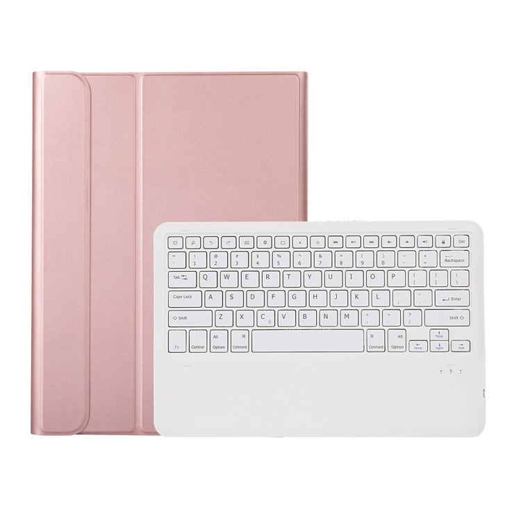 A800B Split Bluetooth Keyboard Leather Case with Holder & Pen Slot For Samsung Galaxy Tab S8+ X800(Rose Gold)