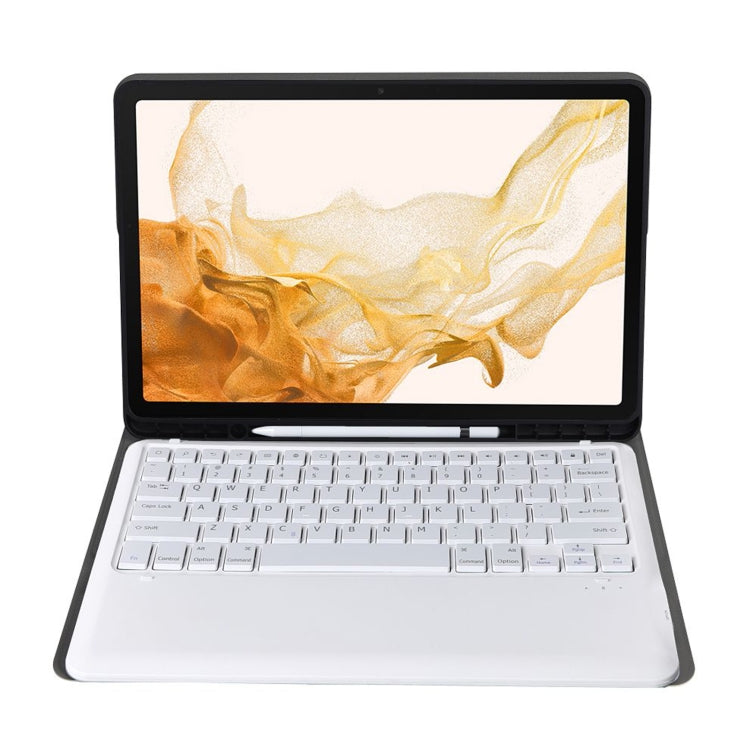 A800B Split Bluetooth Keyboard Leather Case with Holder & Pen Slot For Samsung Galaxy Tab S8+ X800(Rose Gold)