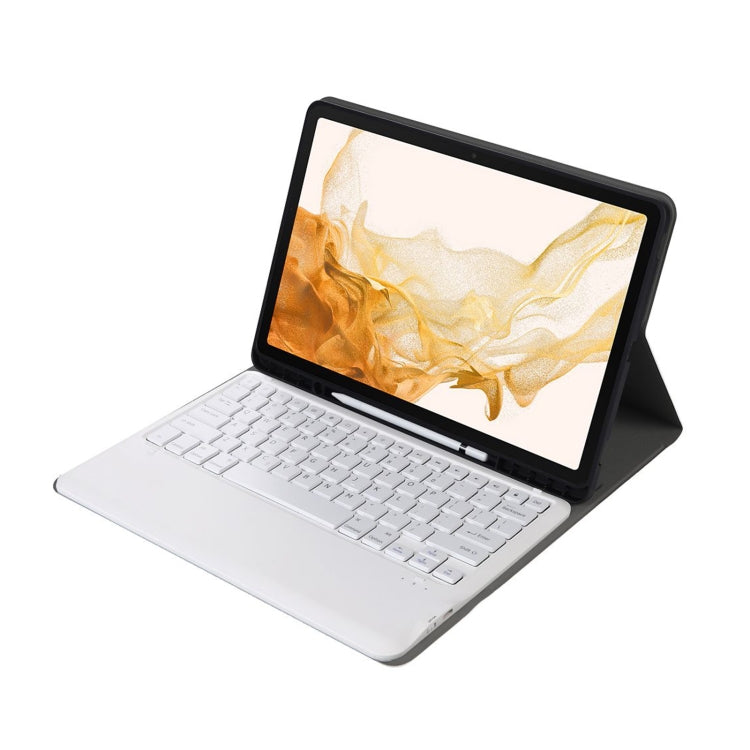 A800B Split Bluetooth Keyboard Leather Case with Holder & Pen Slot For Samsung Galaxy Tab S8+ X800(Rose Gold)