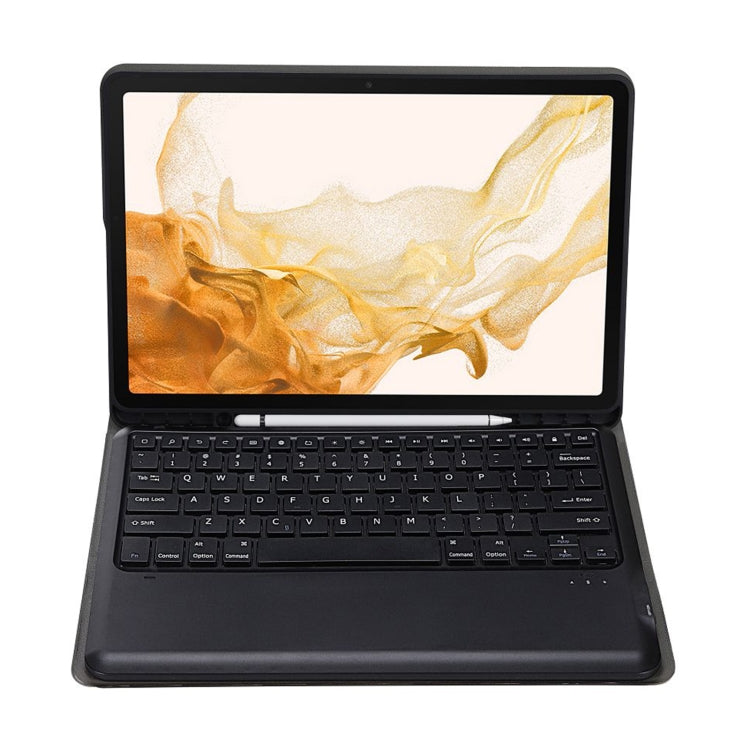 A800B Split Bluetooth Keyboard Leather Case with Holder & Pen Slot For Samsung Galaxy Tab S8+ X800(Blue)