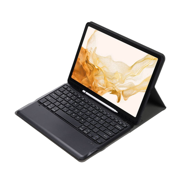 A800B Split Bluetooth Keyboard Leather Case with Holder & Pen Slot For Samsung Galaxy Tab S8+ X800(Blue)