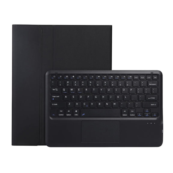 A800B-A Split Bluetooth Keyboard Leather Case with Holder & Pen Slot & Touchpad For Samsung Galaxy Tab S8+ X800(Black)