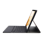 A800B-A Split Bluetooth Keyboard Leather Case with Holder & Pen Slot & Touchpad For Samsung Galaxy Tab S8+ X800(Rose Gold)