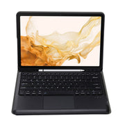 A800B-A Split Bluetooth Keyboard Leather Case with Holder & Pen Slot & Touchpad For Samsung Galaxy Tab S8+ X800(Blue)