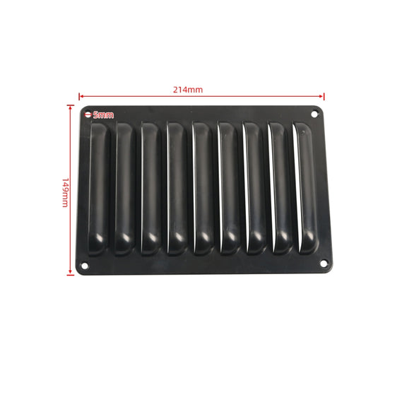 A6786 214x149mm RV / Bus Grille Vent Panel with Screws(Black)