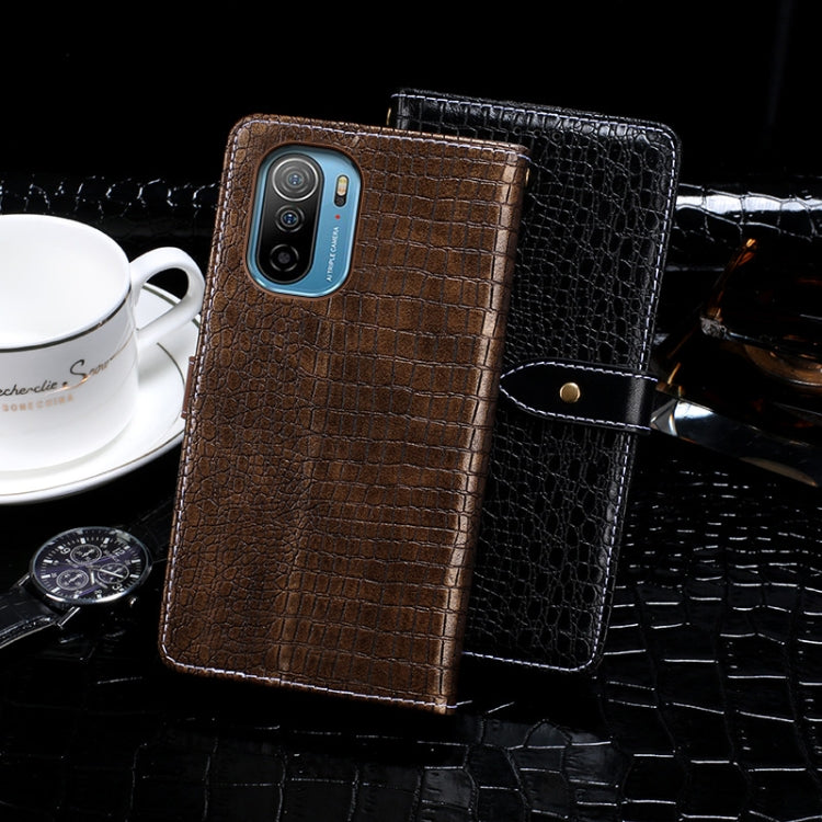 For Ulefone Note 13P idewei Crocodile Texture Horizontal Flip Phone Leather Phone Case(Dark Blue)