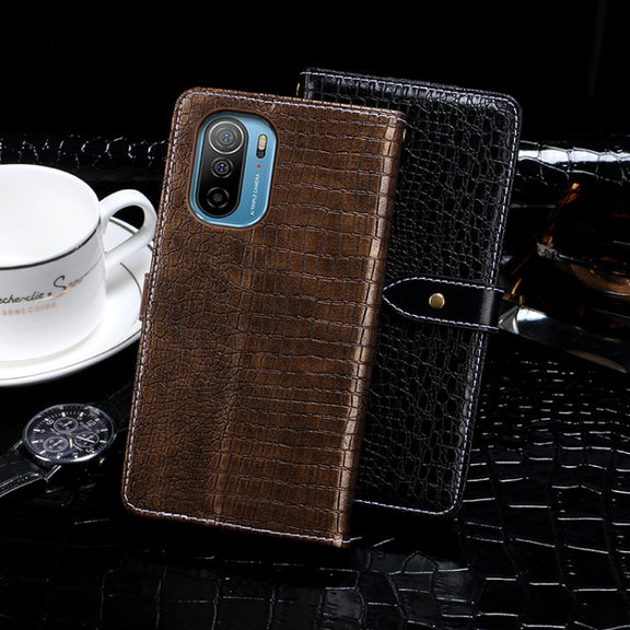 For Ulefone Note 13P idewei Crocodile Texture Horizontal Flip Phone Leather Phone Case(Dark Blue)