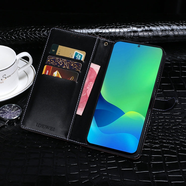 For Ulefone Note 13P idewei Crocodile Texture Horizontal Flip Phone Leather Phone Case(Dark Blue)