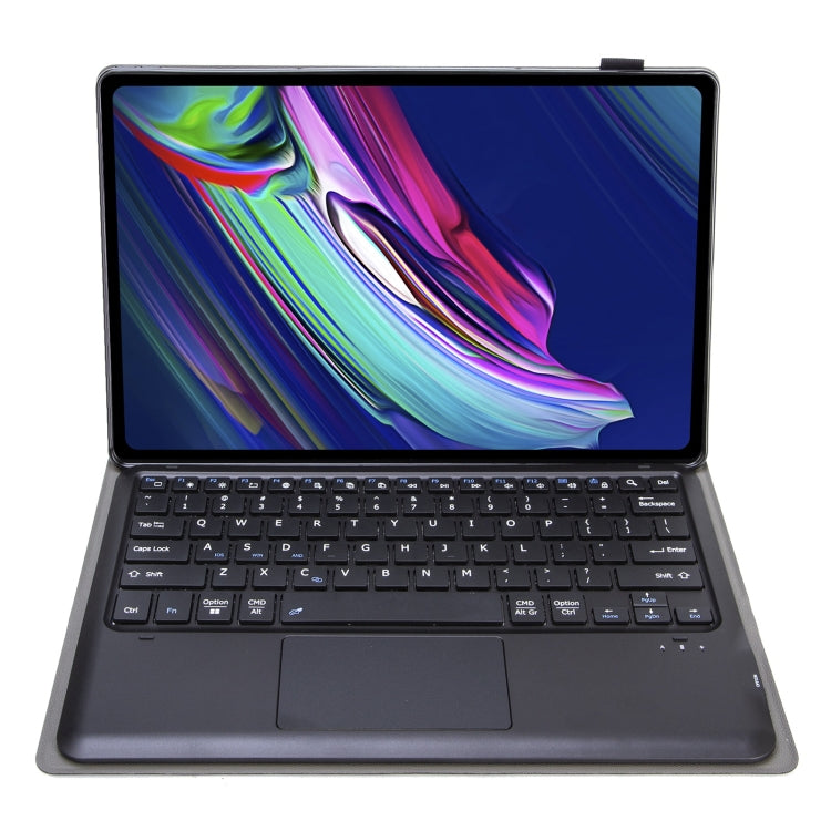 AM17-A TPU Detachable Bluetooth Keyboard Leather Case with Bracket & Touchpad For Lenovo Xiaoxin Pad Pro 12.6 inch TB-Q706F(Black)