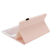 A220 Candy Color TPU Detachable Bluetooth Keyboard Leather Case with Bracket For Samsung Galaxy Tab A7 Lite 8.7 T220 / T225(Pink)