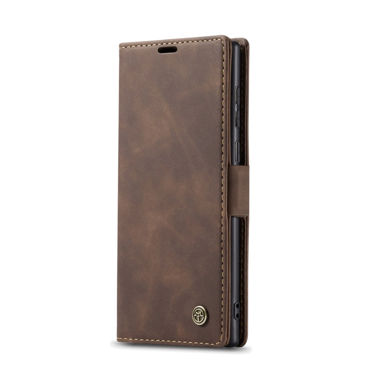 For Samsung Galaxy S22 Ultra 5G CaseMe 013 Multifunctional Leather Phone Case(Coffee)