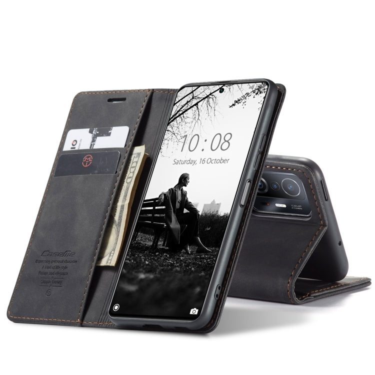 For Xiaomi Mi 11T / 11T Pro CaseMe 013 Multifunctional Leather Phone Case(Black)