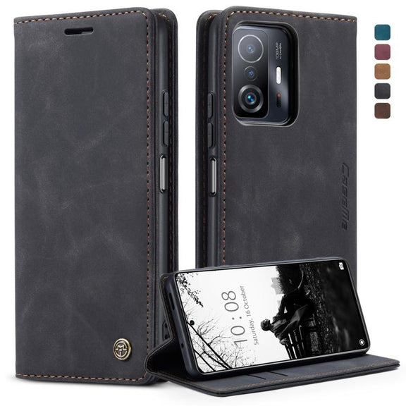 For Xiaomi Mi 11T / 11T Pro CaseMe 013 Multifunctional Leather Phone Case(Black)