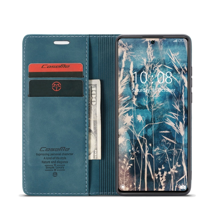 For Xiaomi Mi 11T / 11T Pro CaseMe 013 Multifunctional Leather Phone Case(Blue)